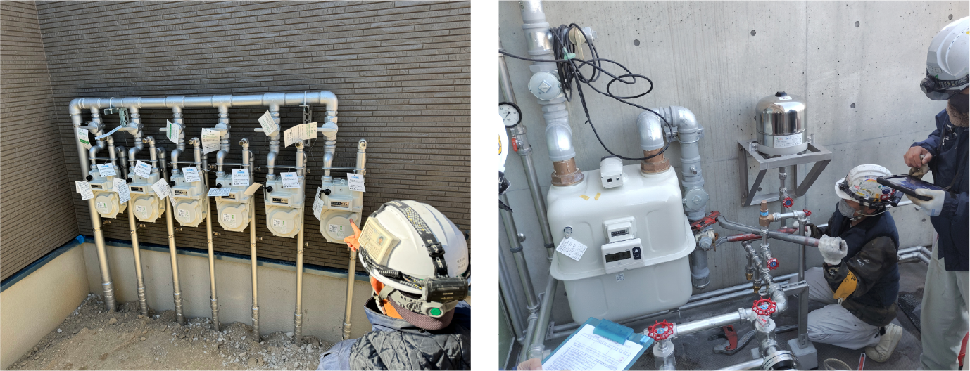 ガス管設備工事の写真